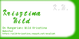 krisztina wild business card